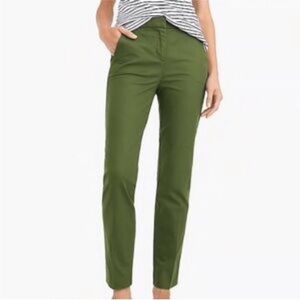 J Crew Mercantile Effortless Slim Crop Chino Pant Green 4 Preppy Utility J9743